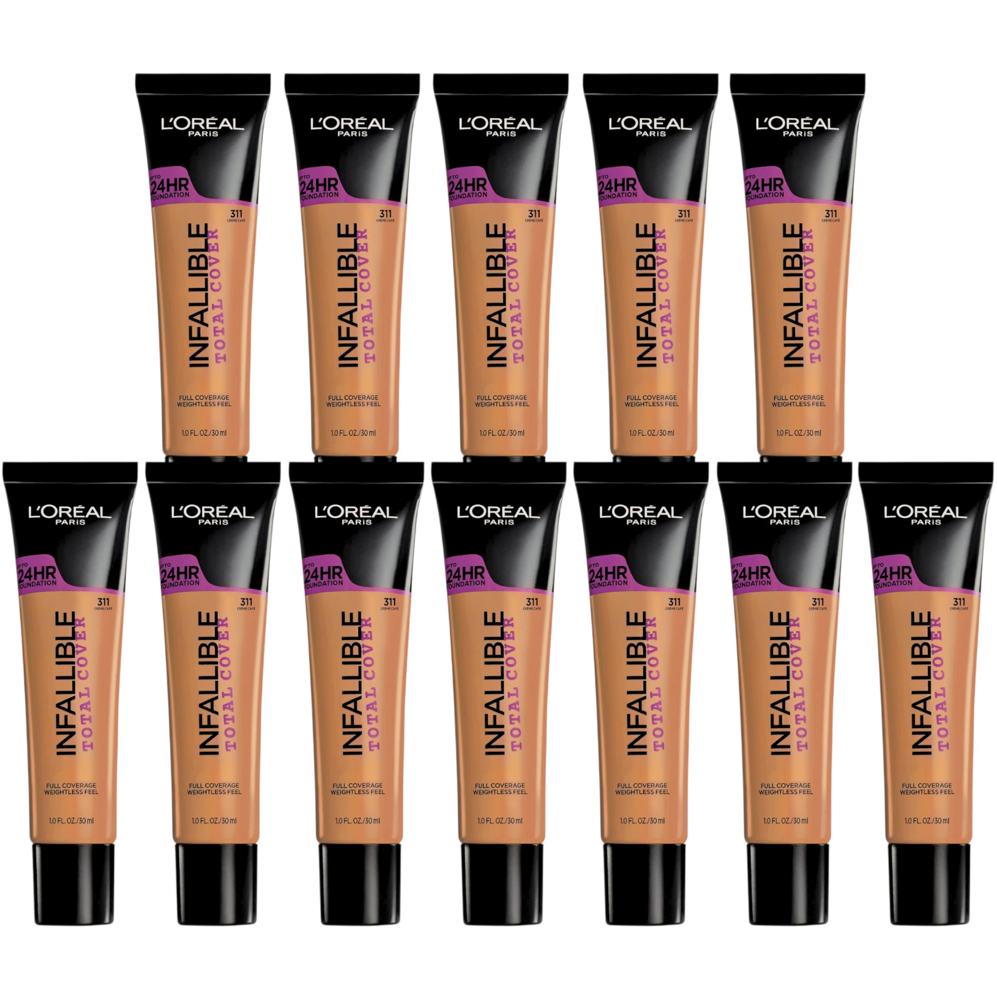 Loreal Infallible Total Cover 24hr Foundation #311 Creme Cafe - Wholesale 12 Units (LITC311)