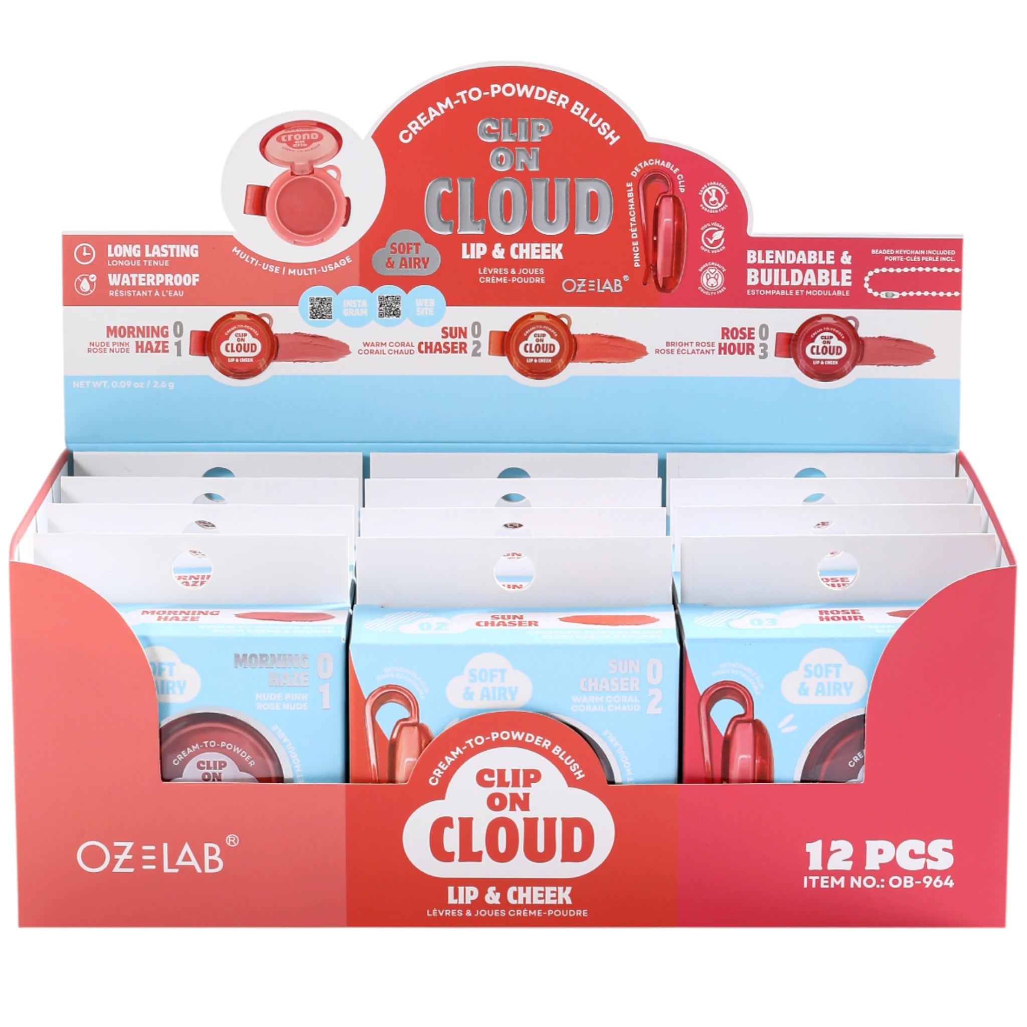 Clip On Cloud Lip & Cheek Oz Lab | Wholesale Makeup