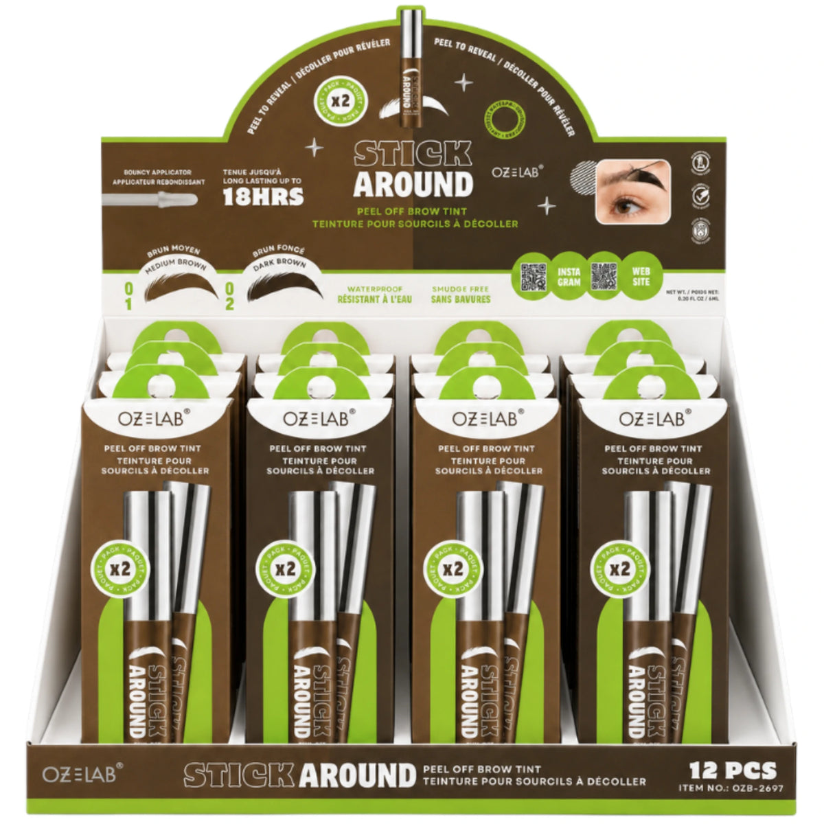 Stick Around - Peel Off Brow Tint Oz Lab | Wholesale Makeup