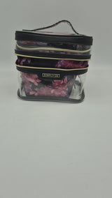 Print Makeup Bag - Black Floral Simply Bella | Wholesale Makeup
