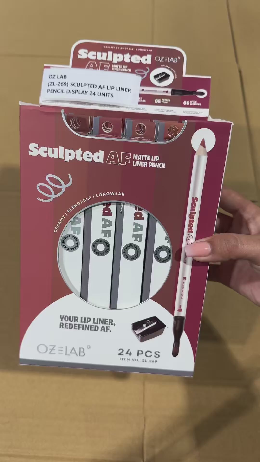 Sculpted Af Lip Liner Pencil Oz Lab | Wholesale Makeup