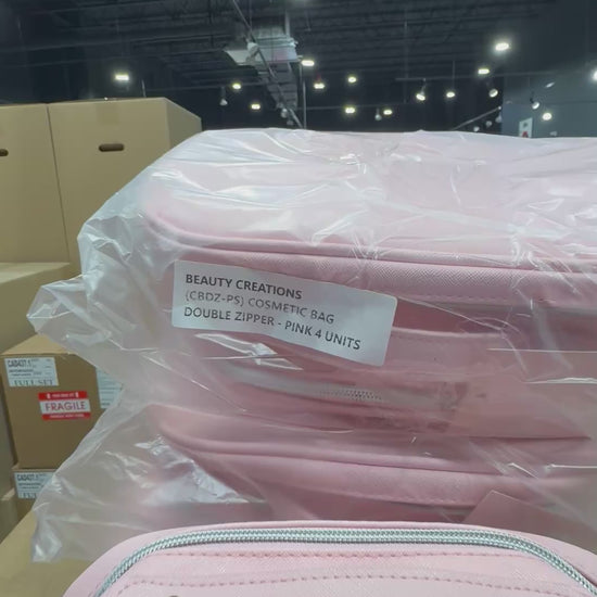 Cosmetic Bag Double Zipper Pink - Beauty Creations | Wholesale Makeup