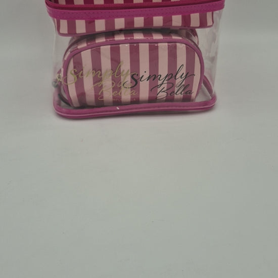 Print Makeup Bag - Fucshia Simply Bella | Wholesale Makeup