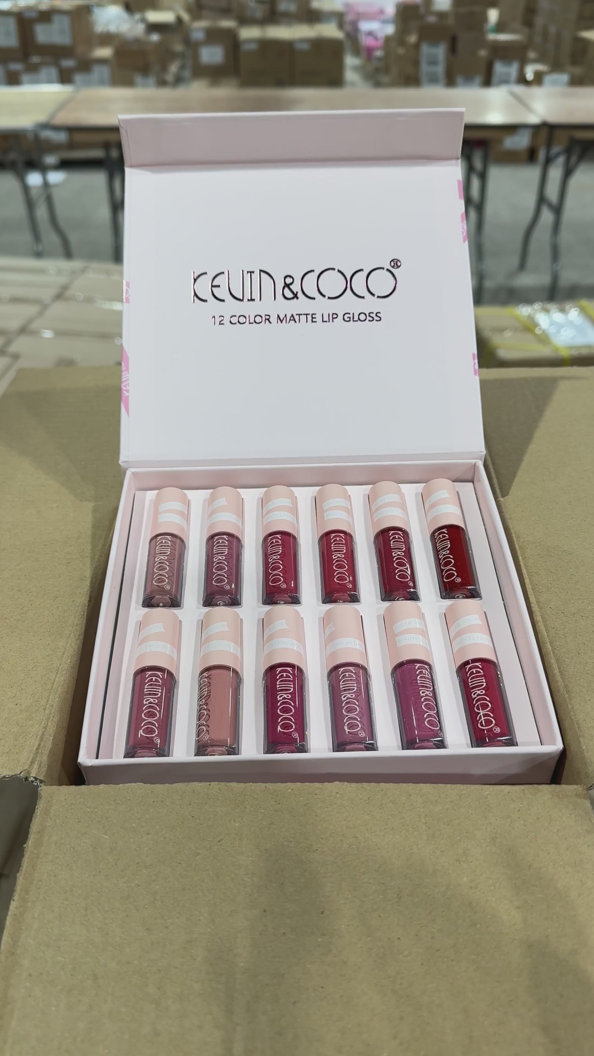 12 Colors Matte Lip Gloss - Kevin & Coco | Wholesale Makeup