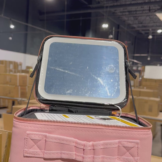 Travel Makeup Case With Led Mirror Simply Bella | Wholesale Makeup