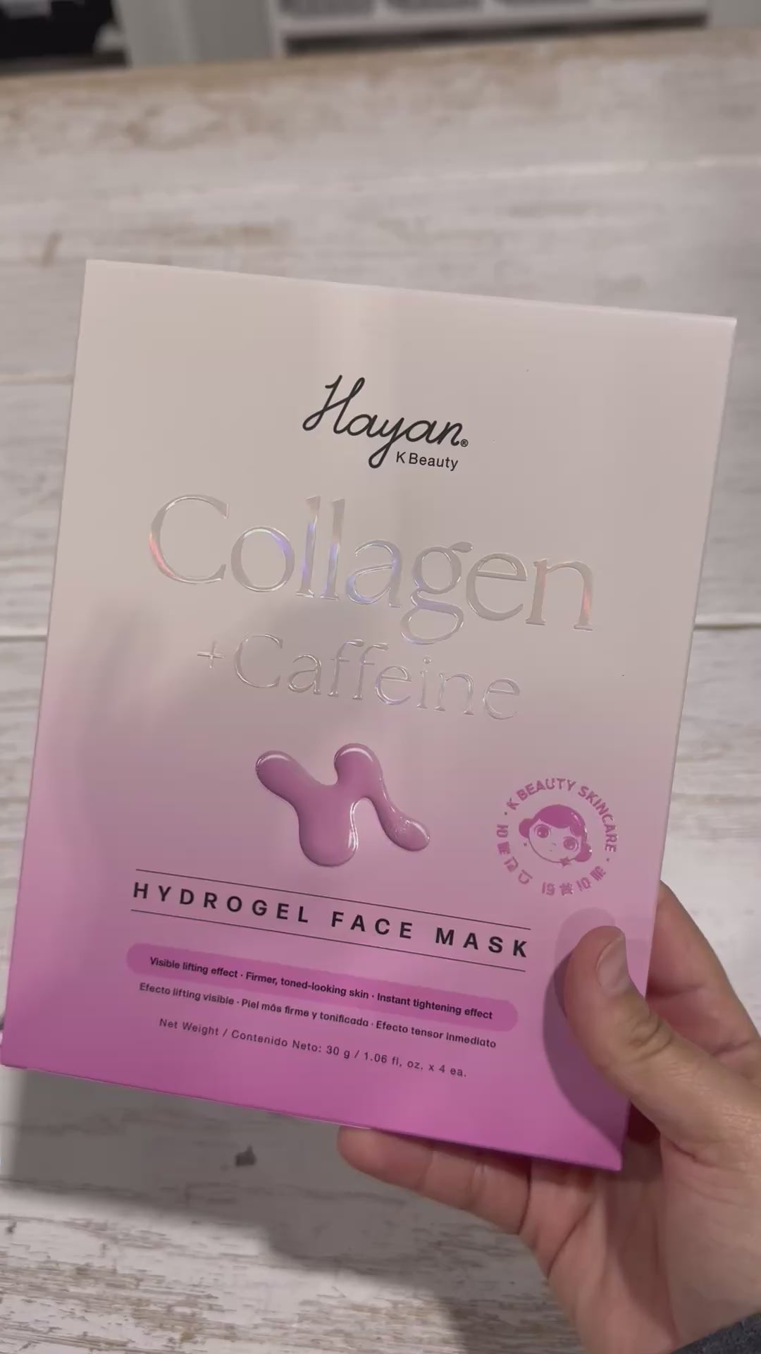 Hydrogel Face Mask Collagen+Caffeine Hayan Cosmetics | Wholesale Makeup