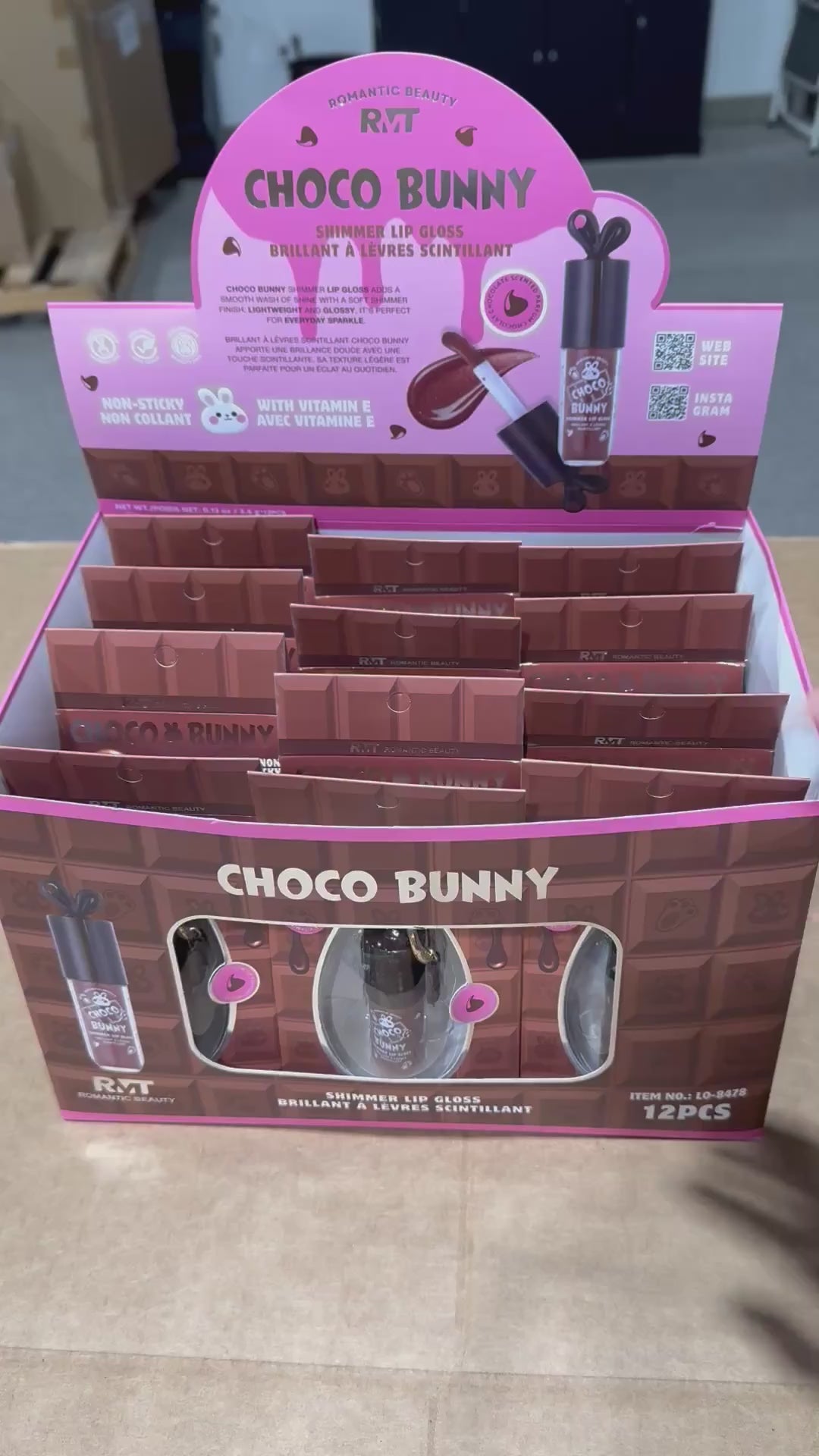 Choco Bunny Shimmer Lip Gloss Romantic Beauty | Wholesale Makeup