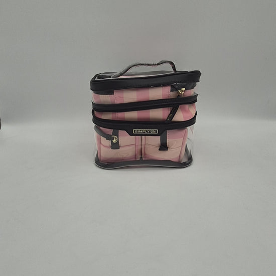 Print Makeup Bag - Pink & Cream Simply Bella | Wholesale Makeup