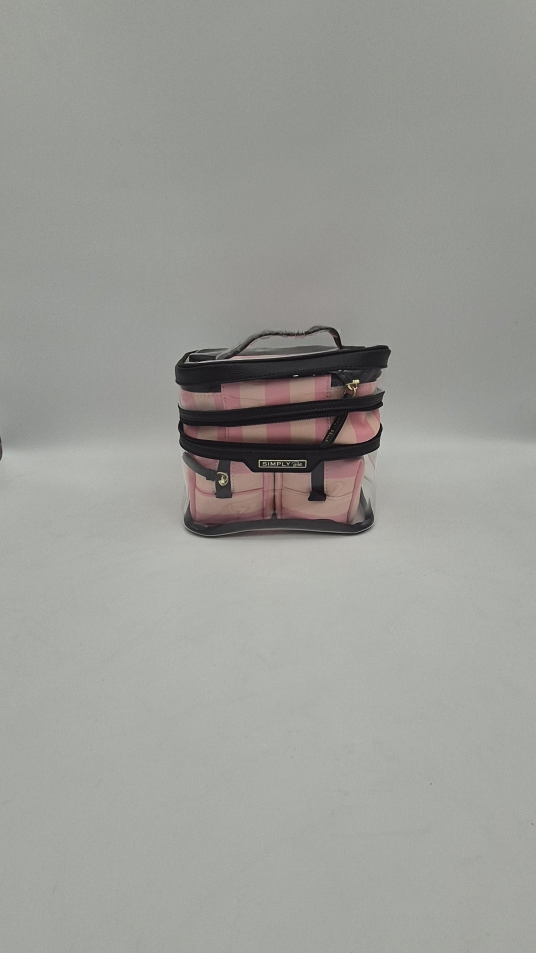Print Makeup Bag - Pink & Cream Simply Bella | Wholesale Makeup