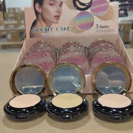 Double Cake Compact Powder Romantic Beauty | Wholesale Makeup