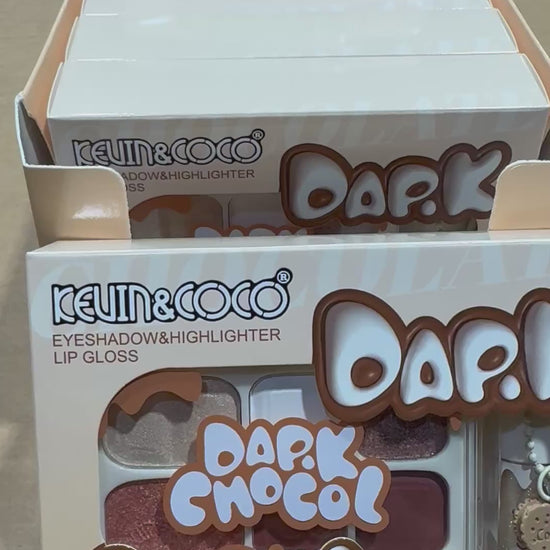 Dark Chocol Palette & Lip Gloss Kevin & Coco | Wholesale Makeup