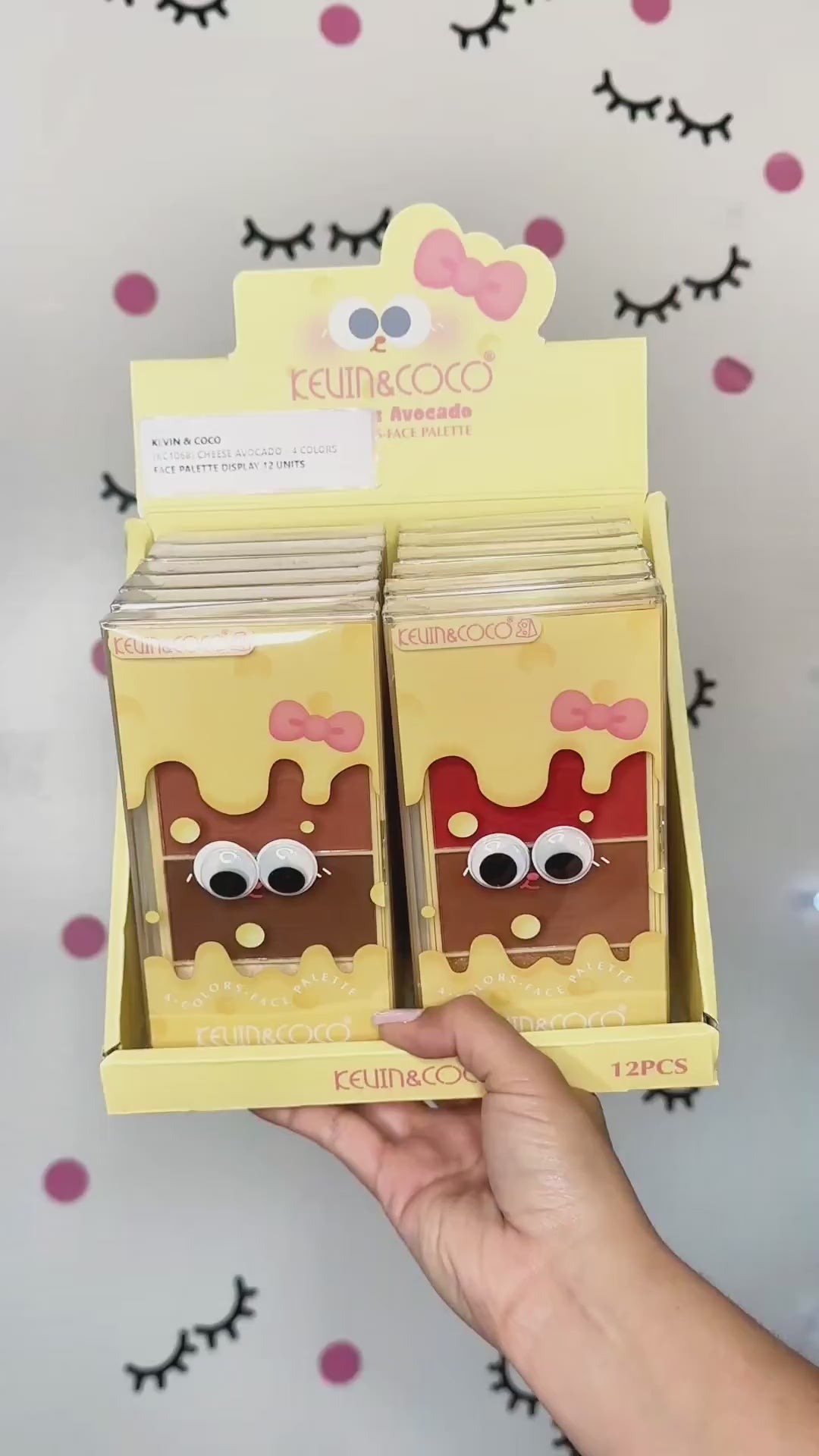 Cheese Avocado 4 Colors Face Palette Kevin & Coco | Wholesale Makeup