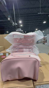 Big Cosmetic Bag Double Zipper Pink Beauty Creations | Wholesale Makeup