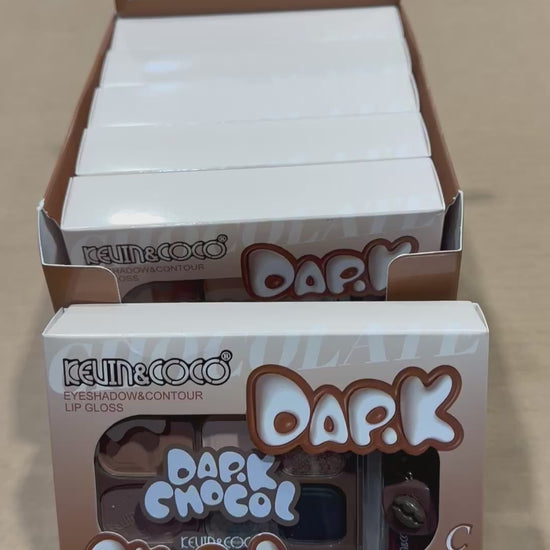 Dark Chocol Palette & Lip Gloss - Kevin & Coco | Wholesale Makeup