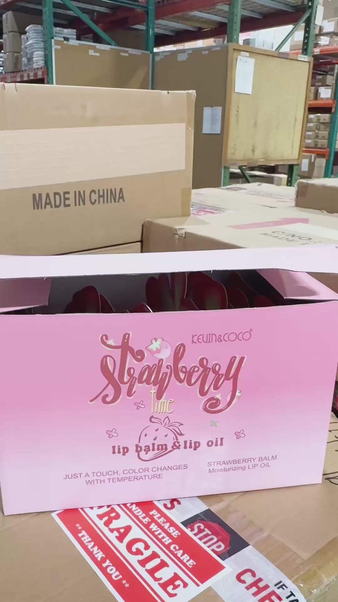 Strawberry Time Lip Balm & Lip Oil  - Kevin & Coco | Wholesale Makeup