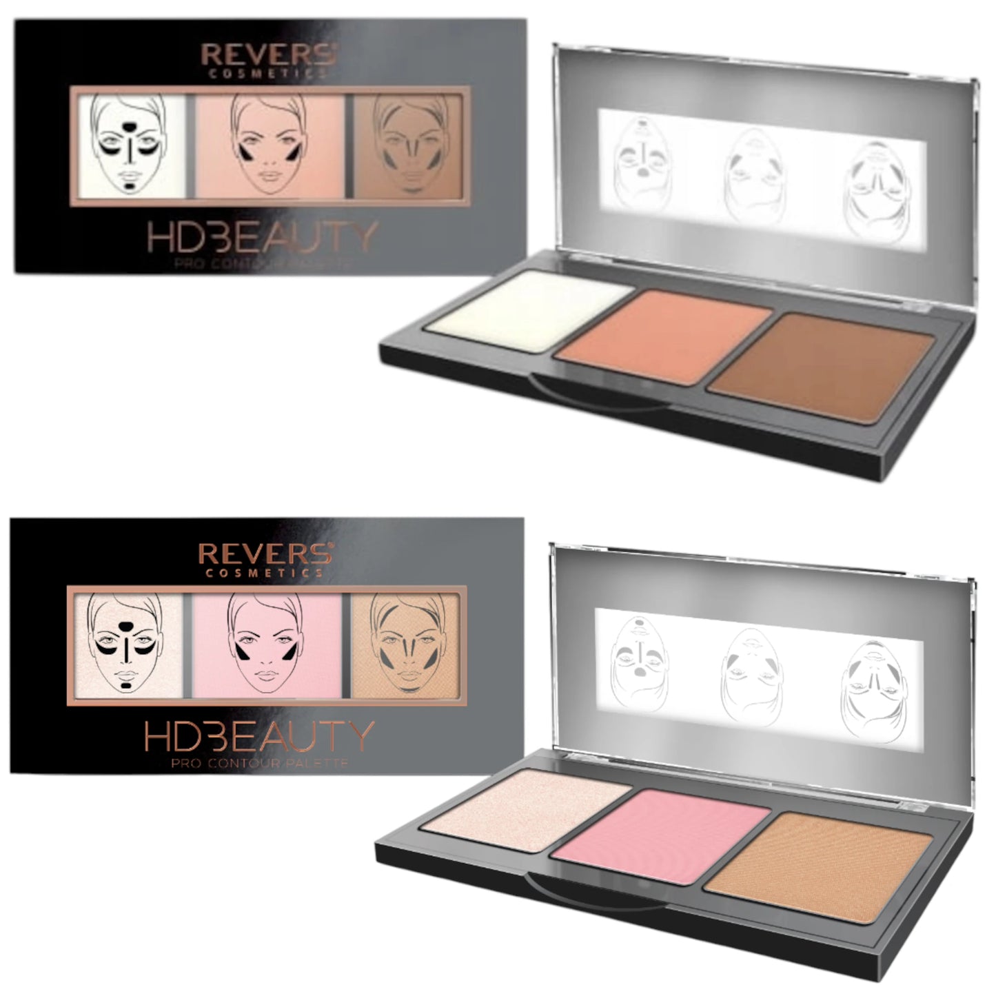 Hd Beauty Pro Contour Palette Revers Cosmetics | Wholesale Makeup