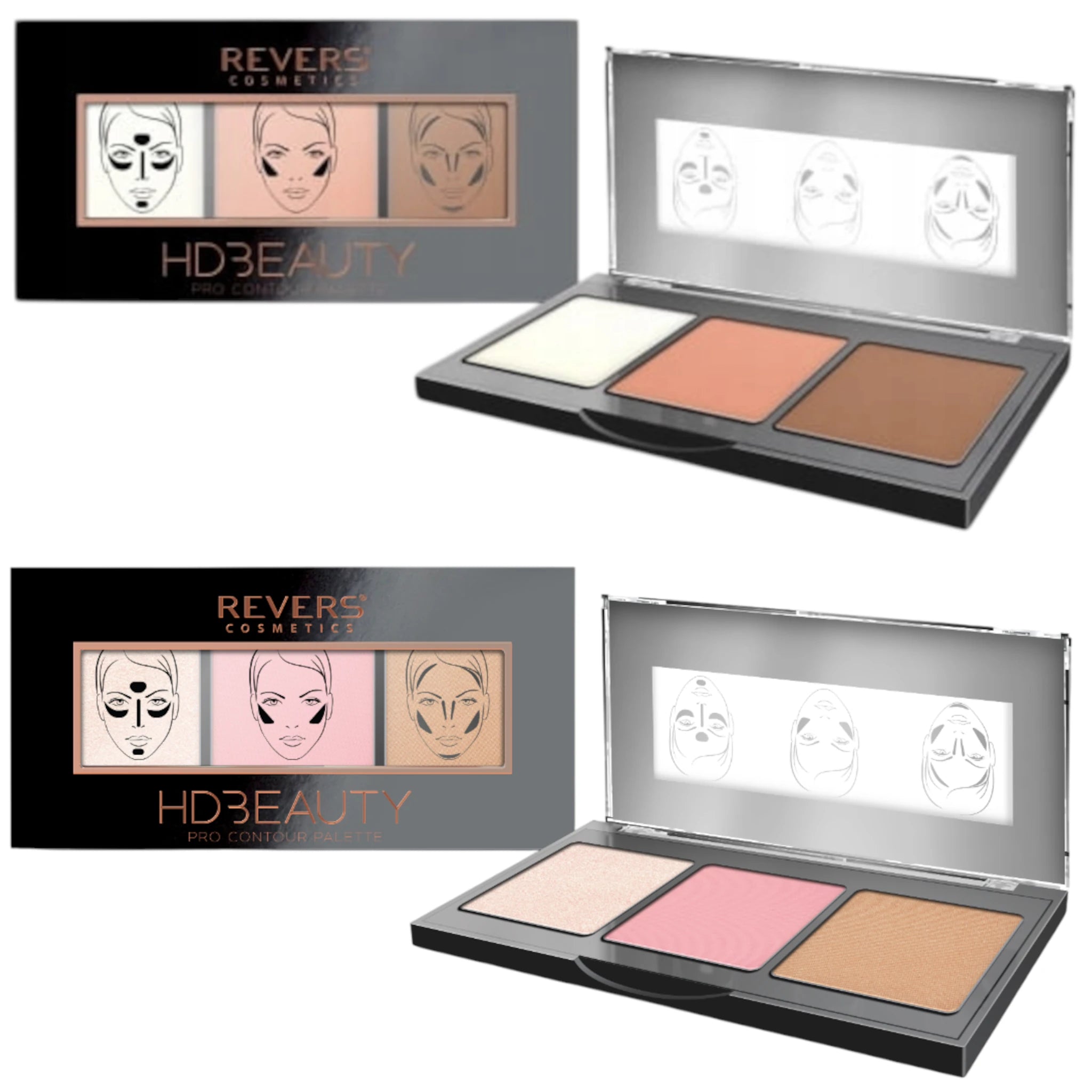 Hd Beauty Pro Contour Palette Revers Cosmetics | Wholesale Makeup