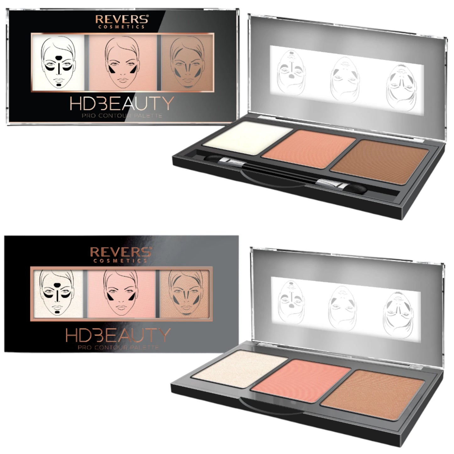 Hd Beauty Pro Contour Palette Revers Cosmetics | Wholesale Makeup