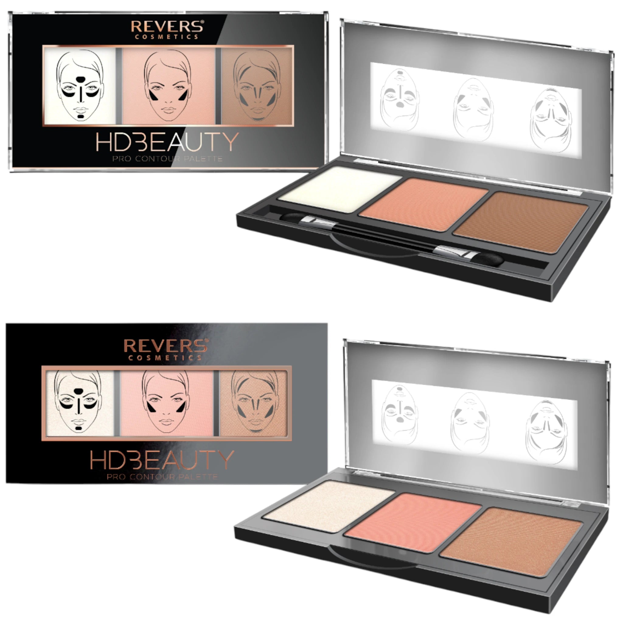 Hd Beauty Pro Contour Palette Revers Cosmetics | Wholesale Makeup