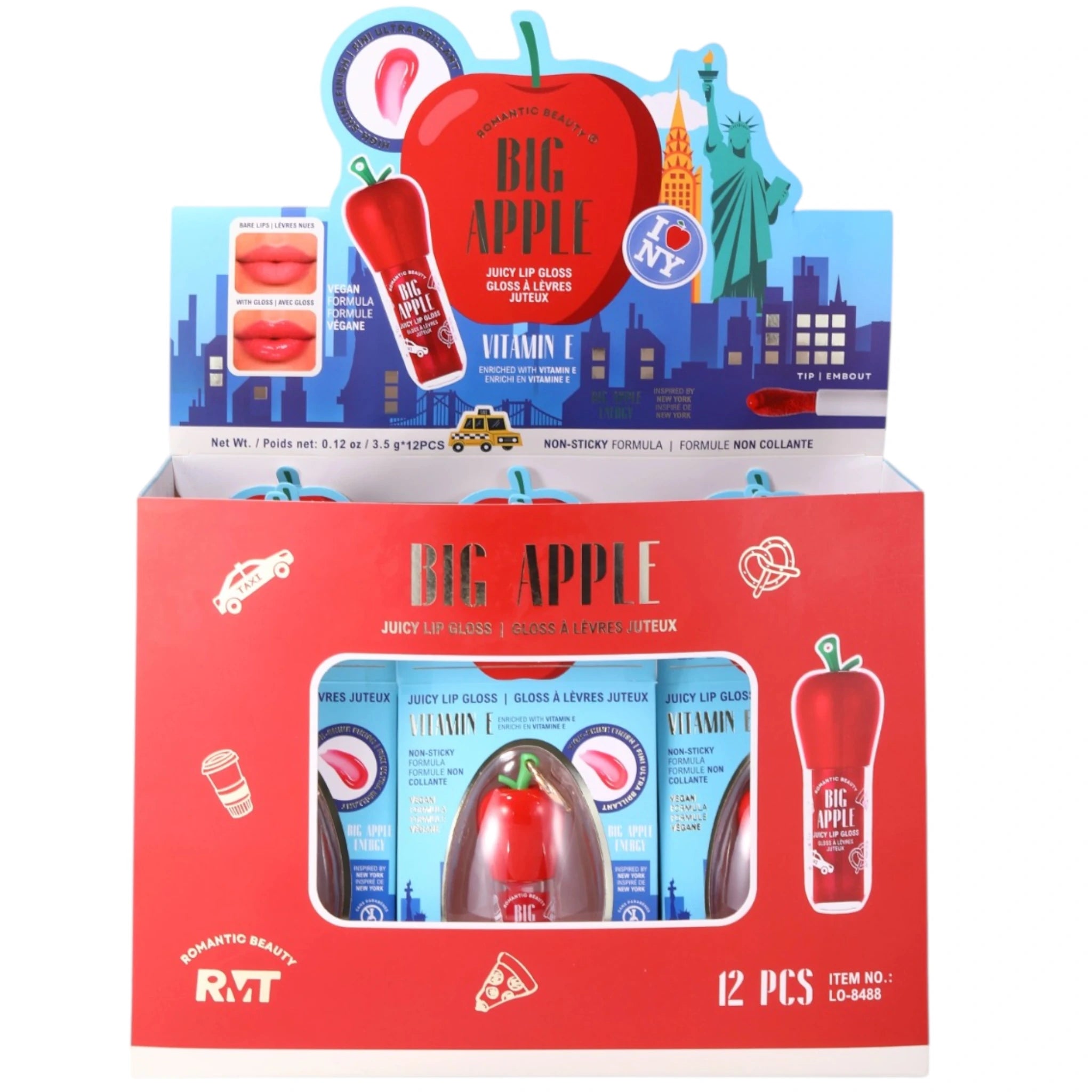 Big Apple Juicy Lip Gloss Romantic Beauty | Wholesale Makeup
