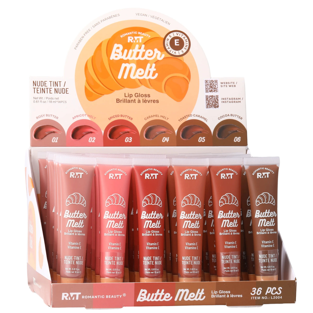 Butter Melt Lip Gloss - Romantic Beauty | Wholesale Makeup