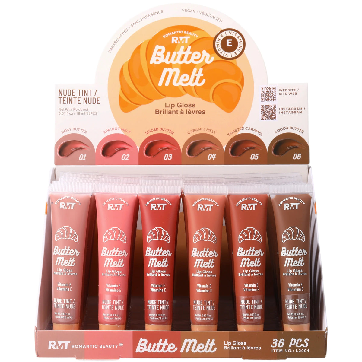 Butter Melt Lip Gloss - Romantic Beauty | Wholesale Makeup