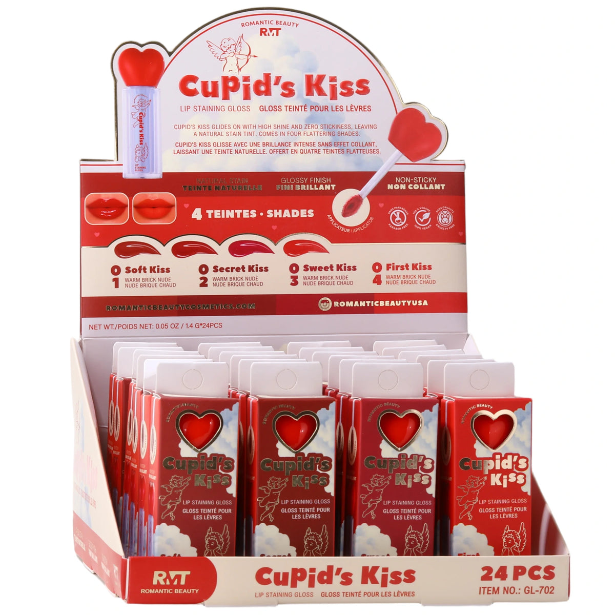 Cupid's Kiss - Lip Staining Gloss Romantic Beauty | Wholesale Makeup