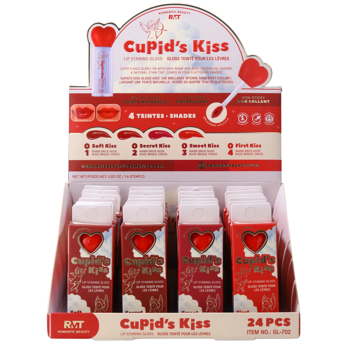 Cupid's Kiss - Lip Staining Gloss Romantic Beauty | Wholesale Makeup