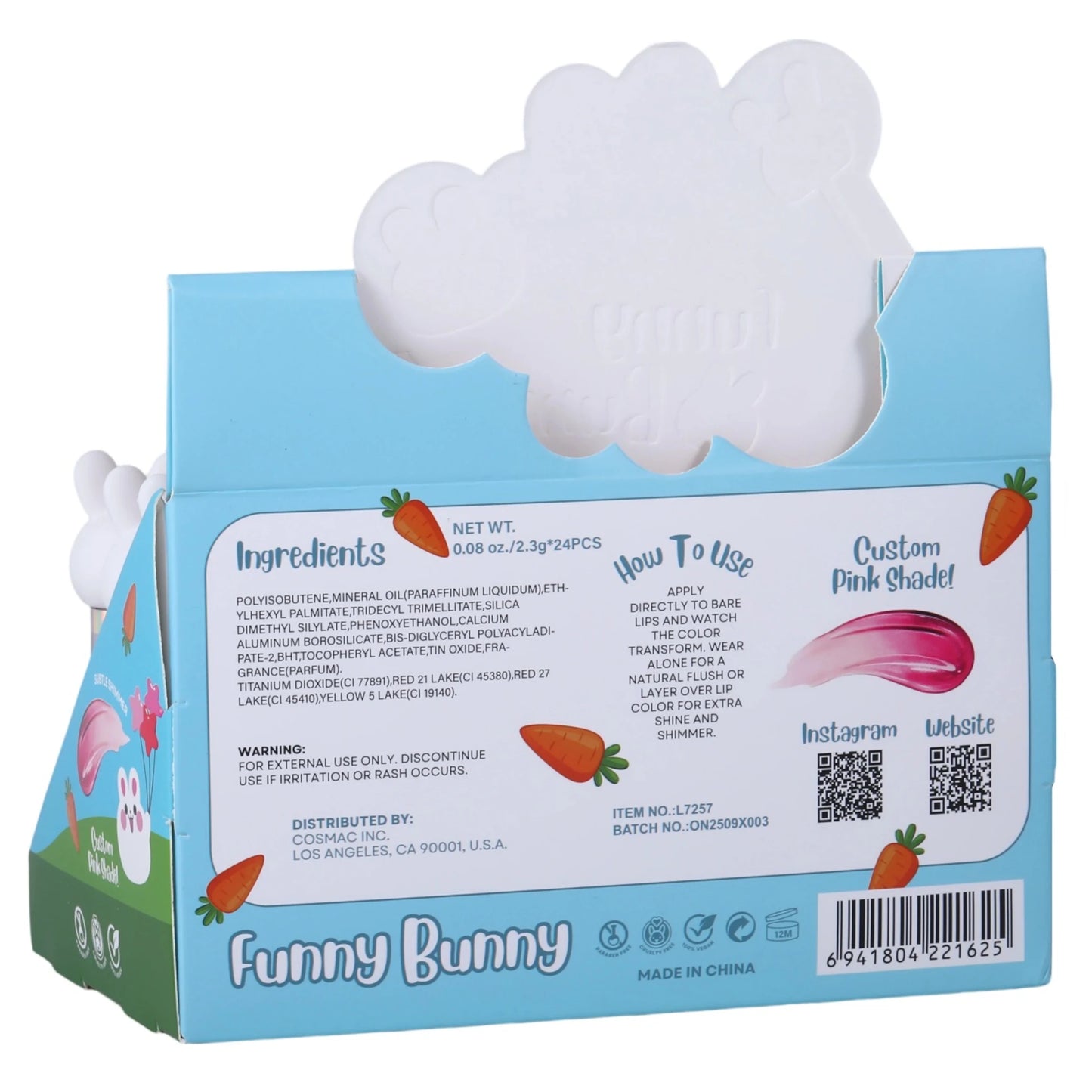 Funny Bunny Magic Shimmer Lip Oil Romantic Beauty | Wholesale Makeup