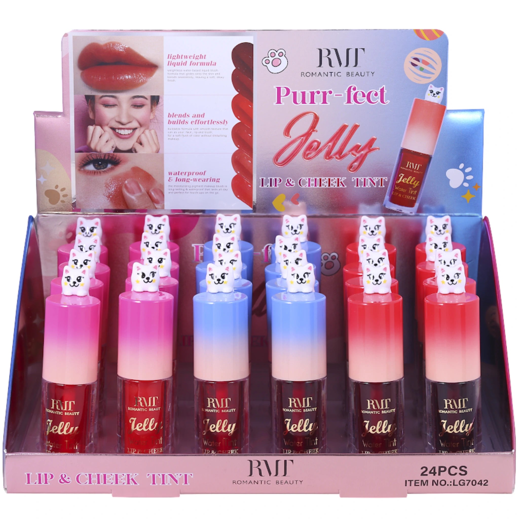 Purr-Fect Jelly Lip & Cheek Tint Romantic Beauty | Wholesale Makeup