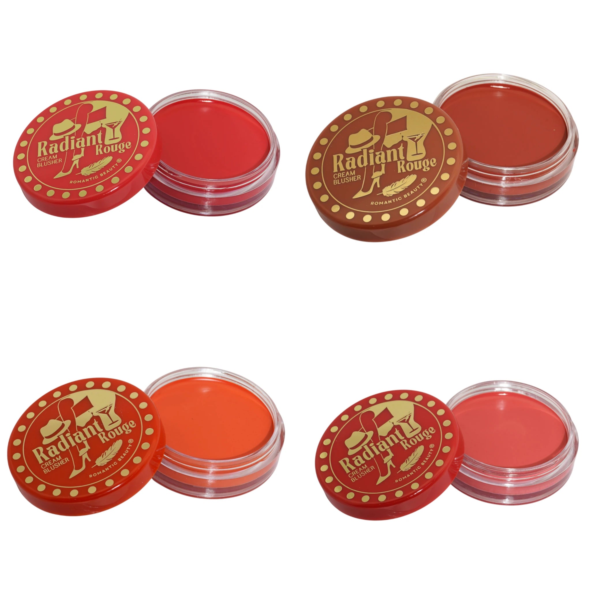 Romantic Beauty Radiant Rouge Cream Blusher - Wholesale Display 24 Units (BLCM-9401)