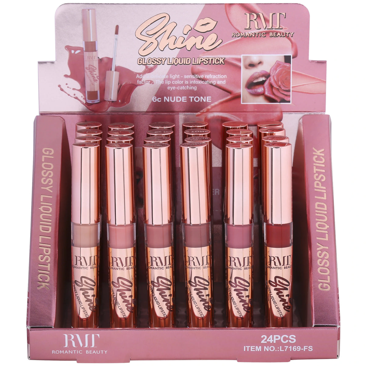 Glossy Liquid Lipstick Nude Tone Romantic Beauty | Wholesale Makeup