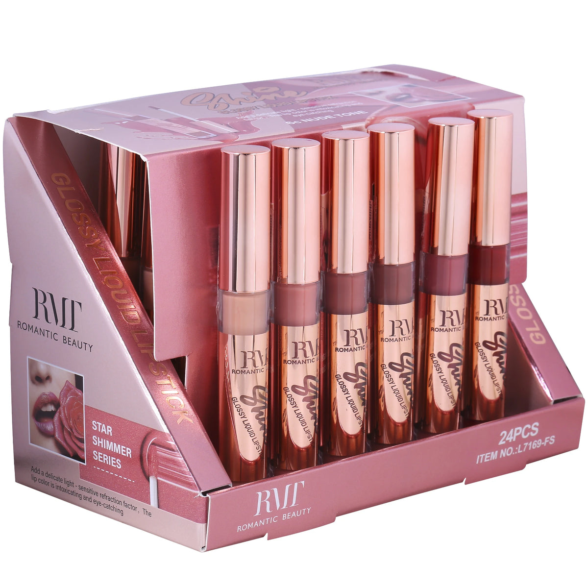 Glossy Liquid Lipstick Nude Tone Romantic Beauty | Wholesale Makeup
