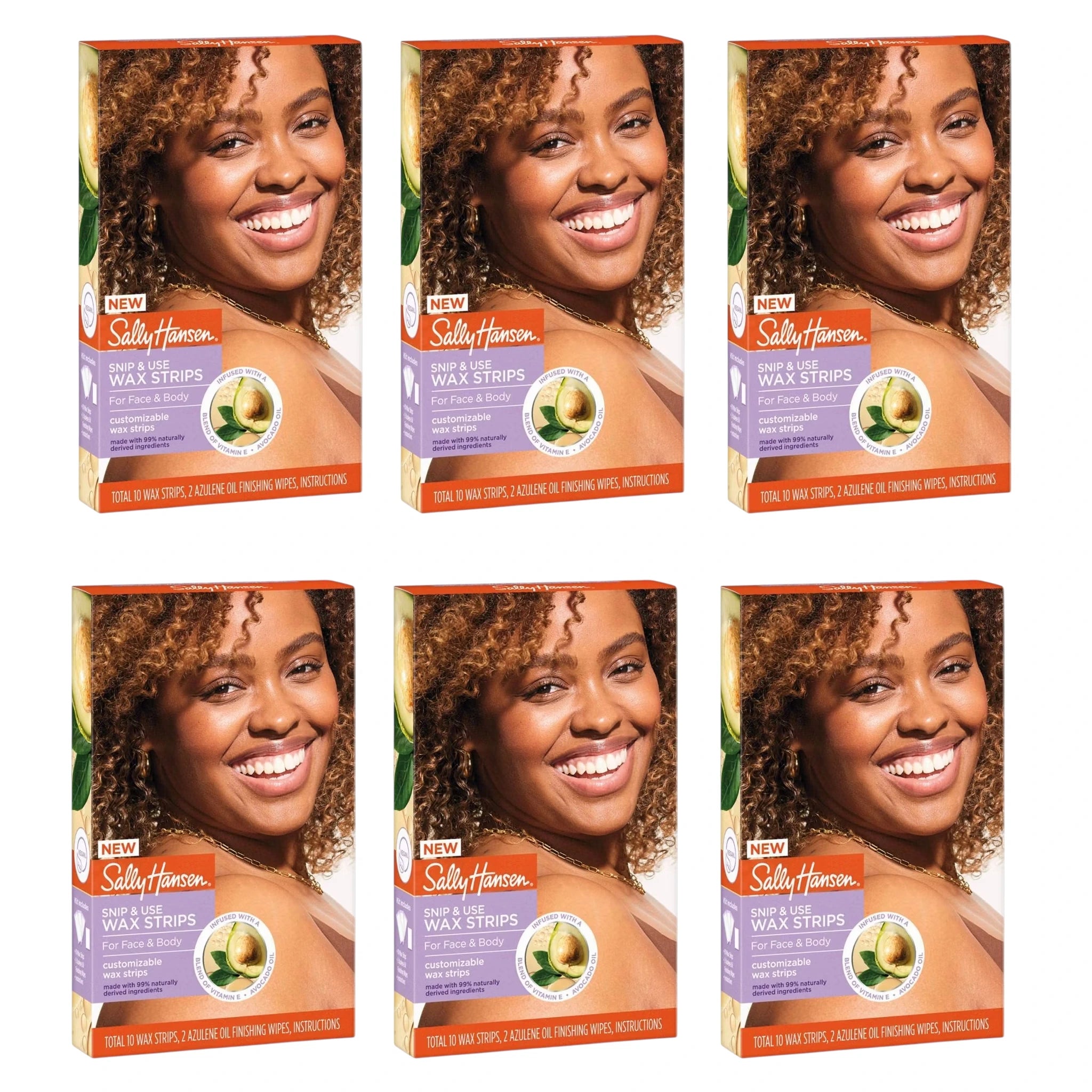 Sally Hansen Snip & Use Wax Strip For Face & Body - Wholesale 6 Units (COTA-46827)