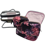 Print Makeup Bag - Black Floral Simply Bella | Wholesale Makeup