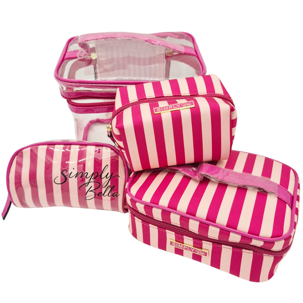 Print Makeup Bag - Fucshia Simply Bella | Wholesale Makeup