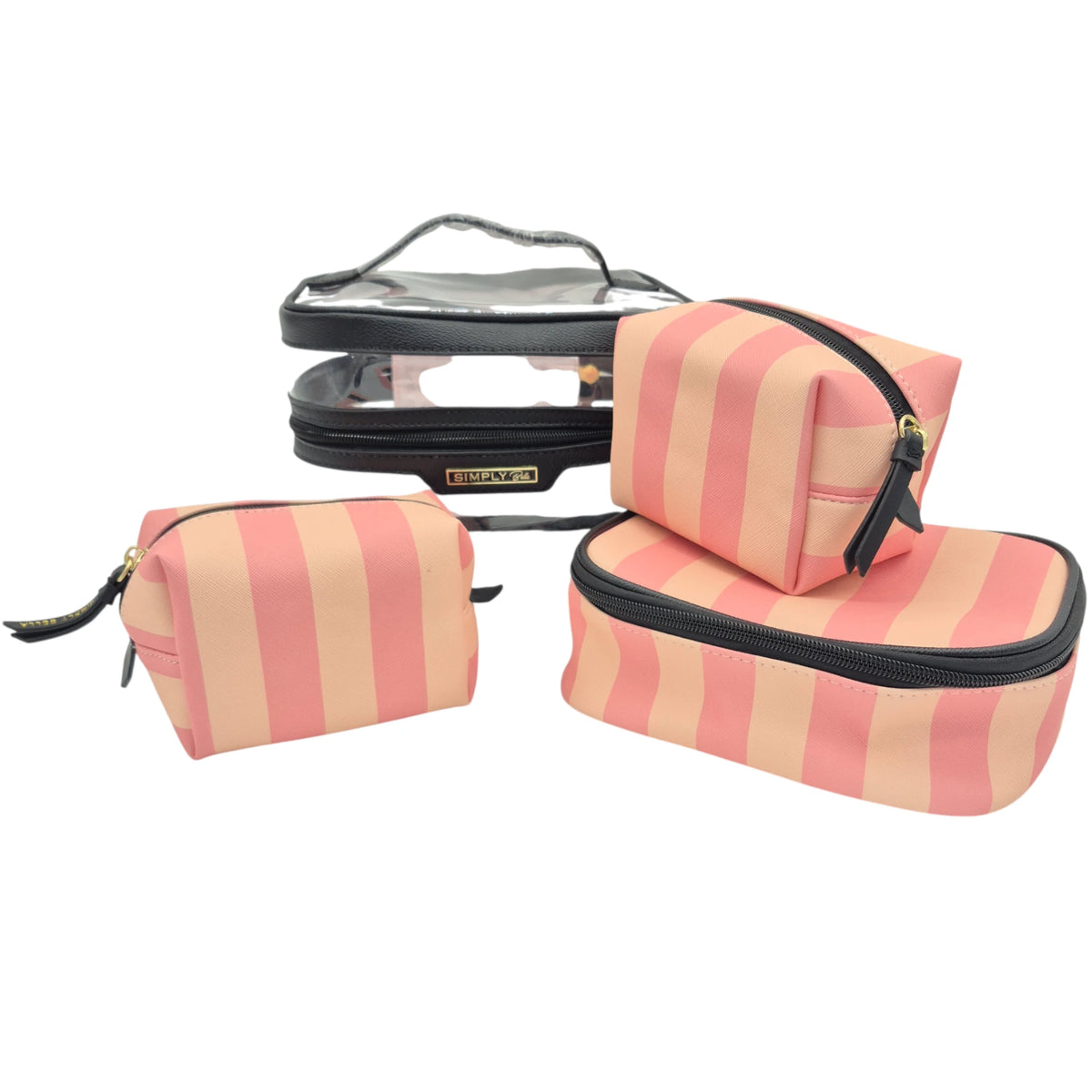 Print Makeup Bag - Pink & Cream Simply Bella | Wholesale Makeup