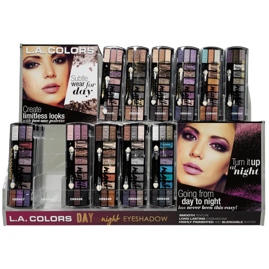 L.A. Colors Day to Night Eyeshadow - Wholesale Display 132 Units (CAD73.1)