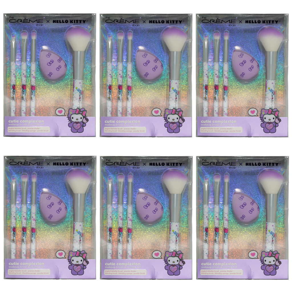 5-Pc Brush Set Purple - The Creme Shop | Wholesale Makeup