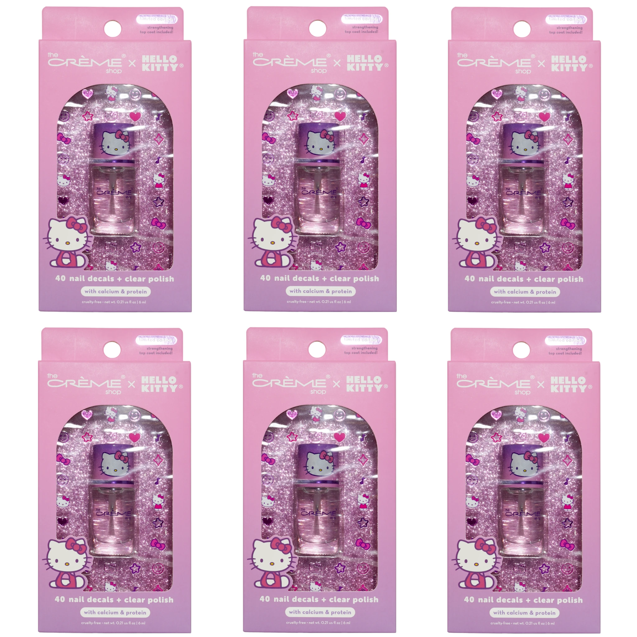 Clear Nail Polish Nail Decals Set - The Creme Shop | Wholesale Makeup