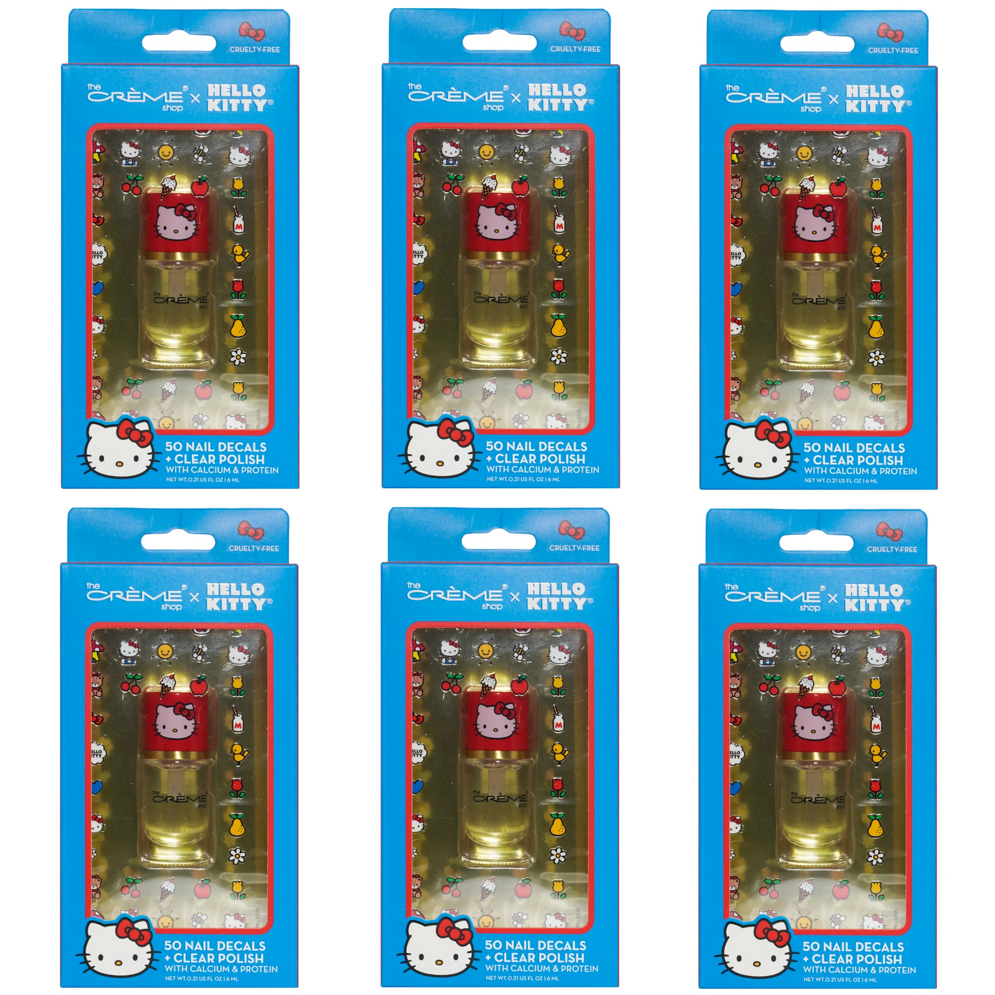 Clear Nail Polish - Nail Decals Set The Creme Shop | Wholesale Makeup