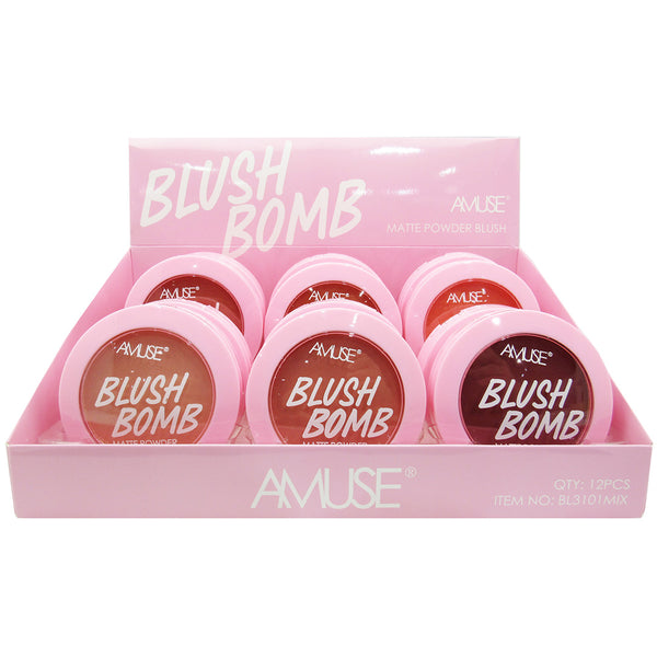 Blush Bomb Matte Powder Display - Amuse | Wholesale Makeup