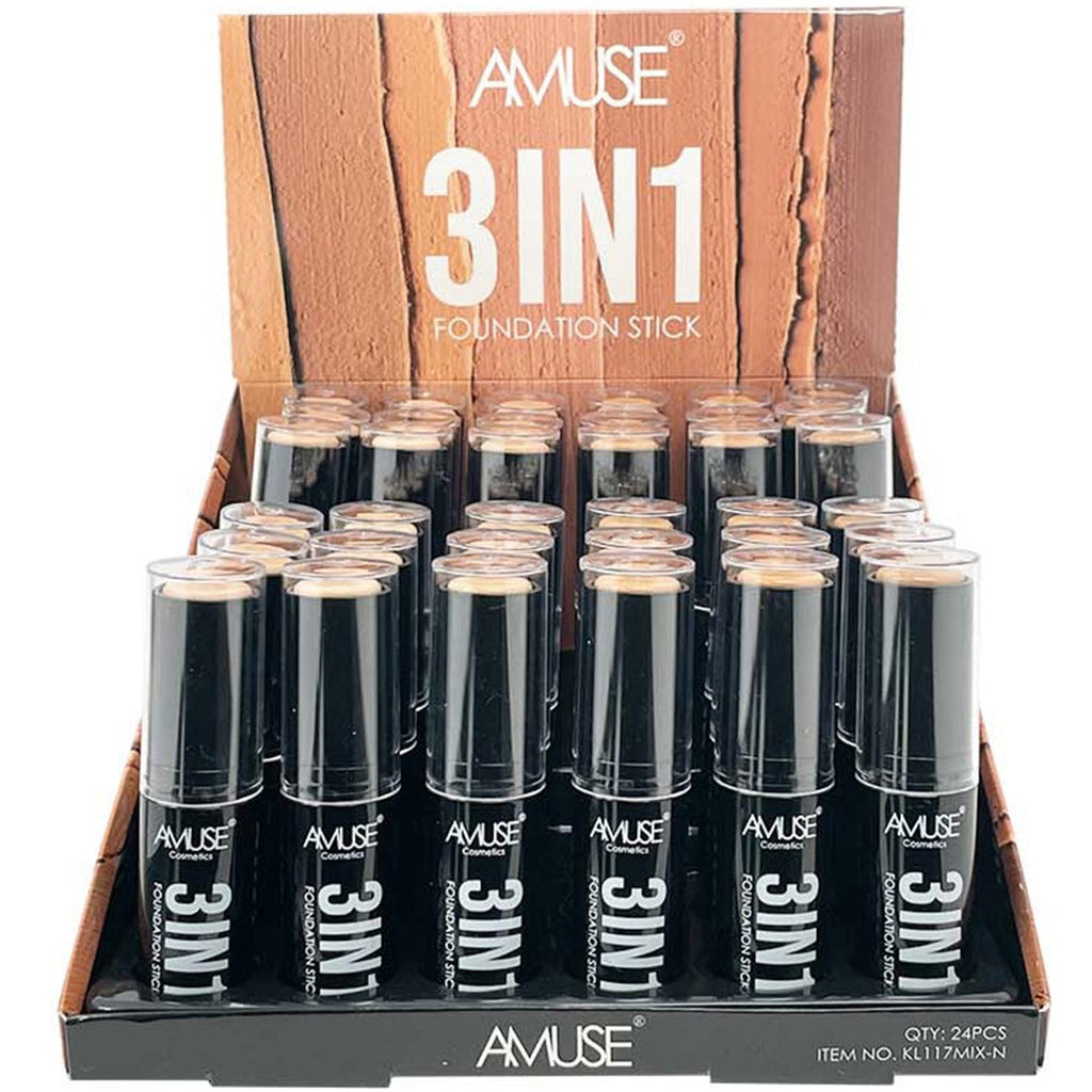 3 In 1 Foundation Stick - Amuse | Wholesale Makeup