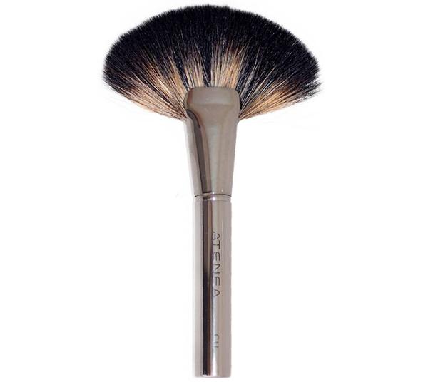 Silver Large Fan Brush - Atenea | Wholesale Makeup