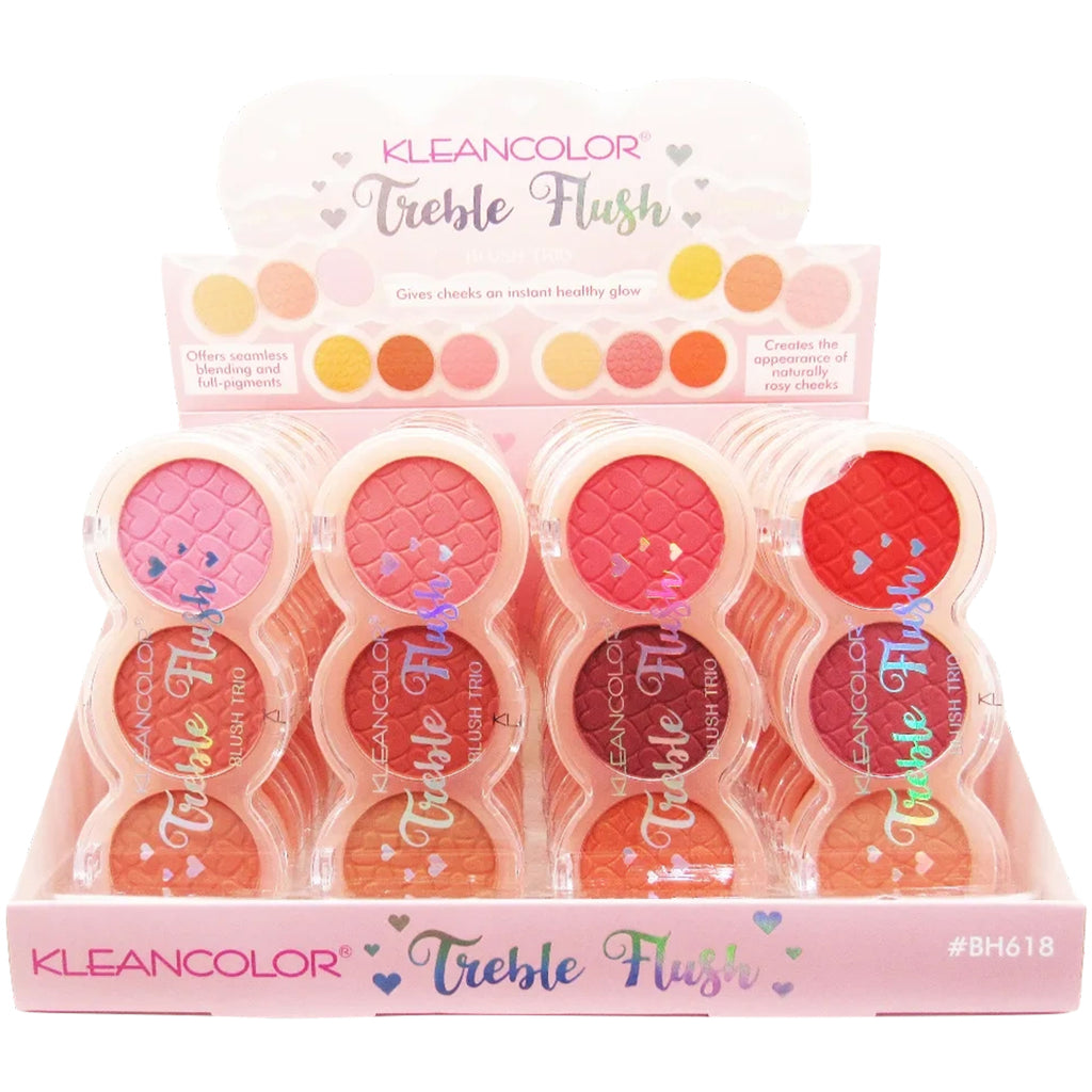 Treble Flush Blush Trio - Kleancolor | Wholesale Makeup