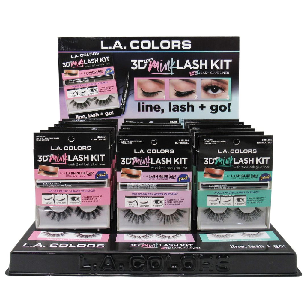 3D Faux Mink Lash Kit - L.A. Colors | Wholesale Makeup
