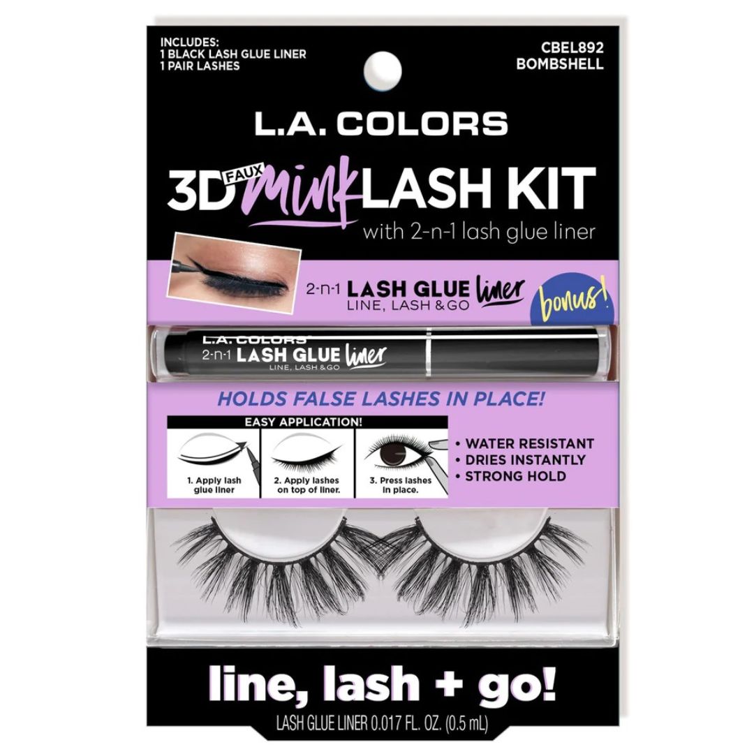 3D Faux Mink Lash Kit - L.A. Colors | Wholesale Makeup