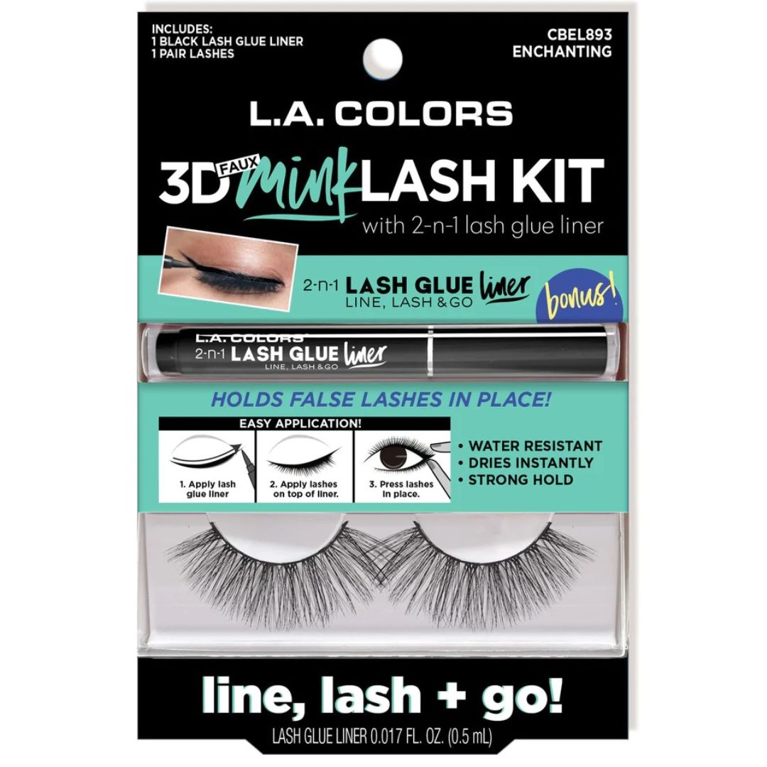 3D Faux Mink Lash Kit - L.A. Colors | Wholesale Makeup