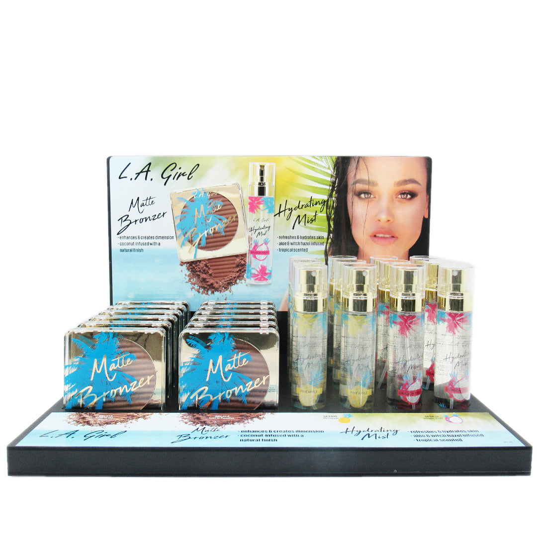 L.A. Girl Matte Bronzer And Hydrating Mist - Wholesale Display 24 Units  (GPD434)