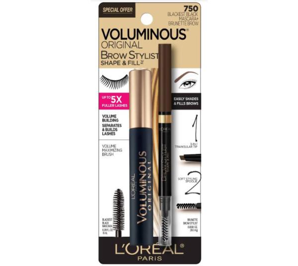 Loreal Voluminous Mascara And Brow Stylist Set | Wholesale Makeup